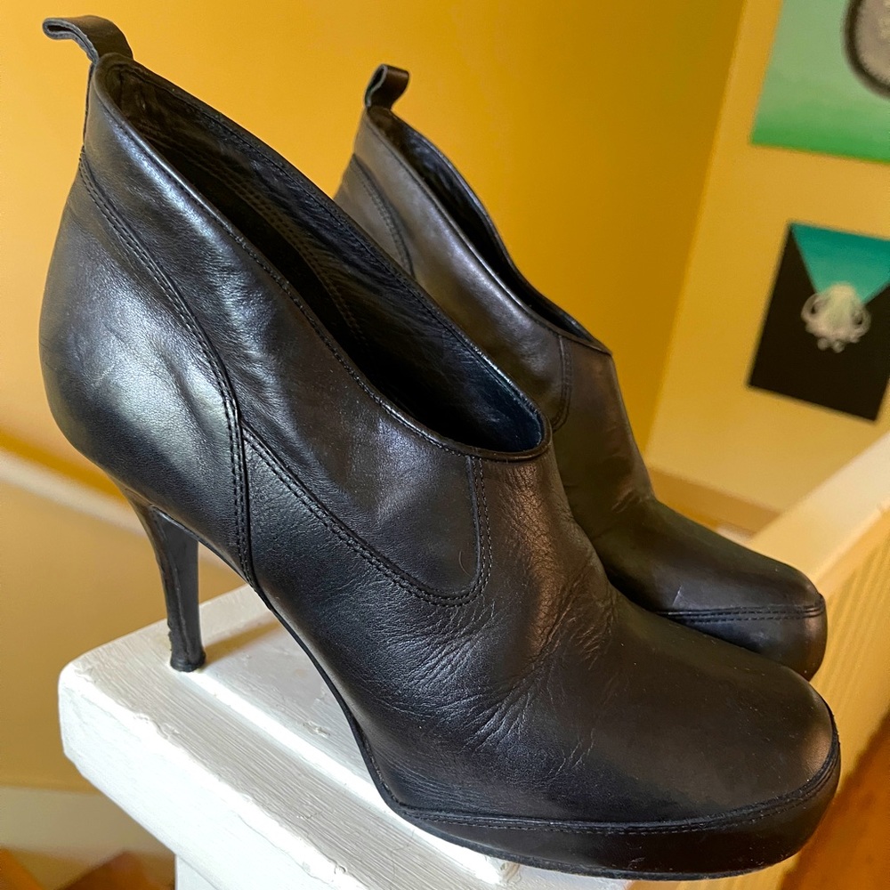 Rick Owens short platform heel bootie
